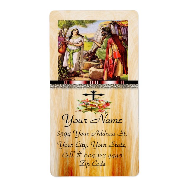 christliches Vintages Versandlabel 18 (Vorne)