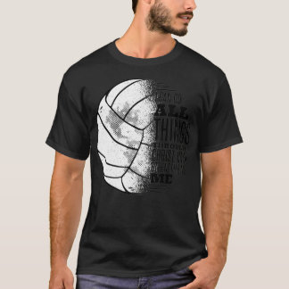 Christliches Volleyball T-Shirt kann ich alle Ding