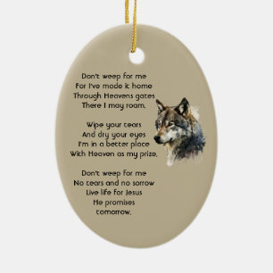 Christliches Wasserfarbe-Wolf-Andenken-Ornament Keramik Ornament