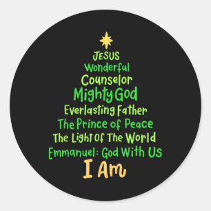 Christliches Weihnachten Jesus Bibel Namen Xmas Ba Runder Aufkleber
