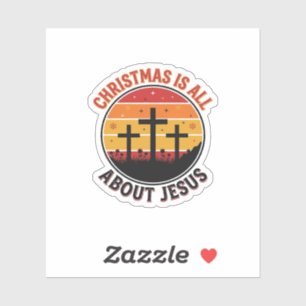 Christliches Weihnachten Jesus Sonnenuntergang Kre Aufkleber