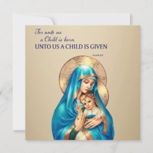 Christliches Weihnachten Uns ist ein Kind gegeben
