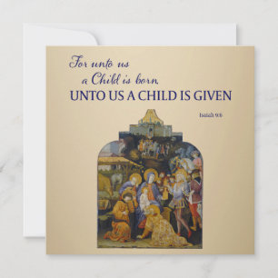 Christliches Weihnachten Uns ist ein Kind gegeben