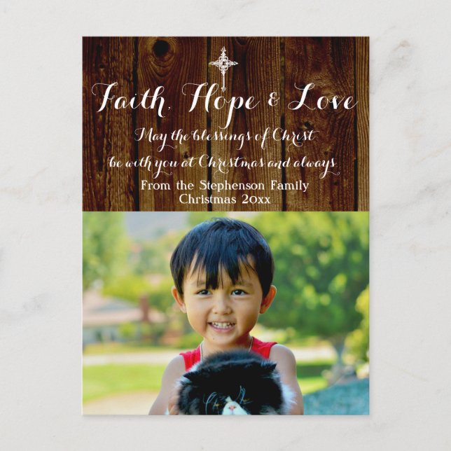 Christliches Weihnachtsfest Foto Postkarte (Vorderseite)