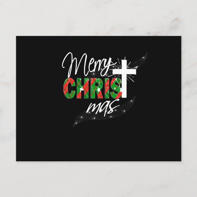 Christliches Weihnachtsgeschenk Frohe Weihnachten  Postkarte (Vorderseite)