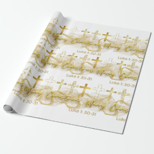 Christliches Weihnachtskreuz-Geschenkpapier Geschenkpapier