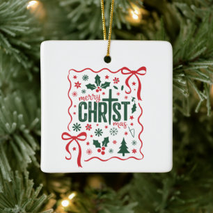 Christliches Weihnachtskreuz Zeichen Jesus Christu Keramikornament