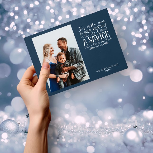 Christliches Weihnachtsvergnügen Foto (Budget Christian Christmas Verse Holiday Photo Christmas Card)