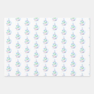 Christliches Weihnachtswackelpapier Geschenkpapier Set