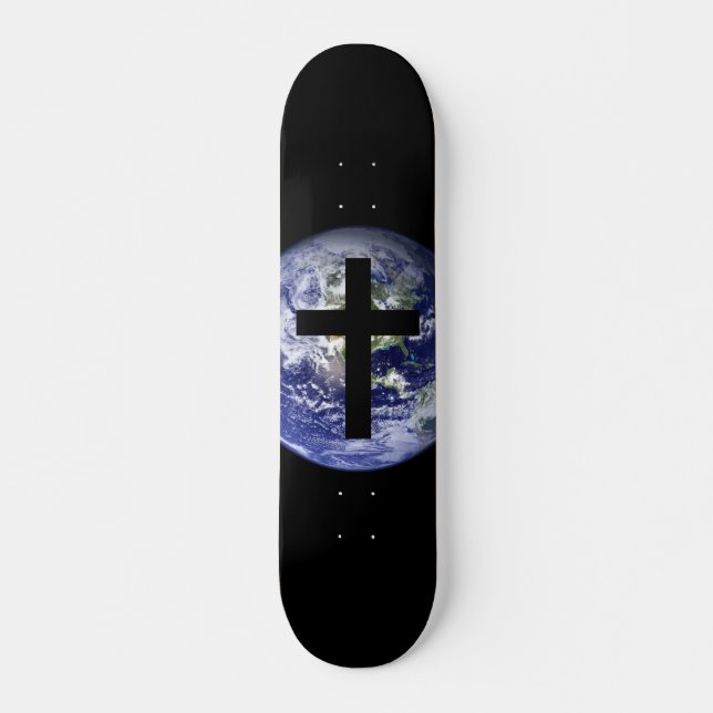 Christliches Weltkreuz-Board Skateboard (Vorne)