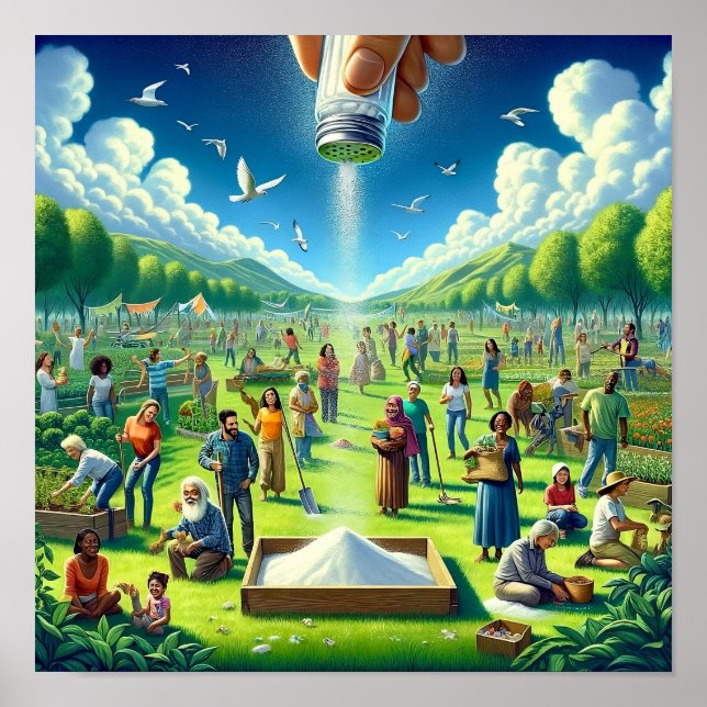 Christliches Weltkunstplakat zum Salz der Erde Poster (Vorne)