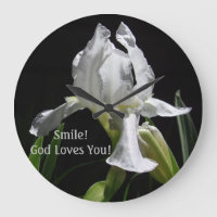 Christliches White Iris Lächeln! Gott Liebe dich!