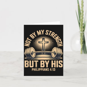 Christliches Workout Nicht Kraft, sondern Christus Karte