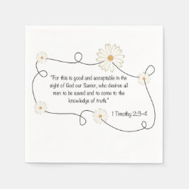 Christliches Zitat aus der Blume Serviette