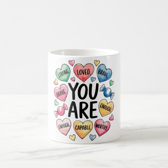 Christliches Zitat aus der InspirationsSelbstrefle Kaffeetasse (Mittel)