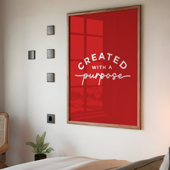 Christliches Zitat aus Red Elegant Poster (Von Creator hochgeladen)