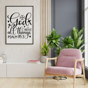 Christliches Zitat des weißen schwarzen Glaubens Poster