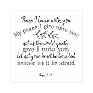 Christliches Zitat: John 14:27 Gummistempel