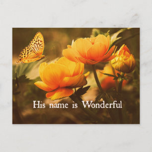 Christliches Zitat: Sein Name ist Postkarte