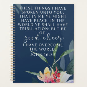 Christliches Zitat von John 16:33 Bibelverse Planer