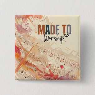 Christliches Zitat zum Anbeten gemacht Button