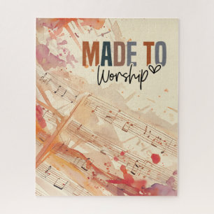 Christliches Zitat zum Anbeten gemacht Puzzle