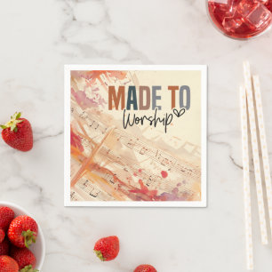 Christliches Zitat zum Anbeten gemacht Serviette