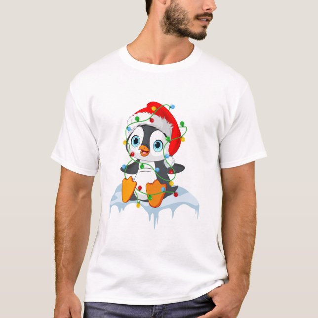 Christma Penguin Ugly Pajamas T-Shirt (Vorderseite)