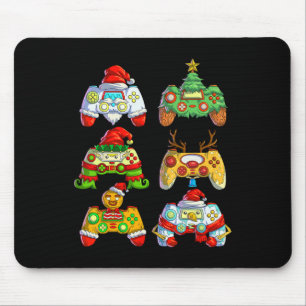 Christma Video Game Controller Weihnachtsmannmütze Mousepad