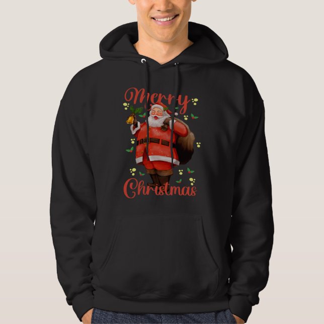 Christmas 1224 Christmas Tree Holy Night Santa Cla Hoodie (Vorderseite)