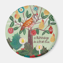 Christmas 12 days of Christmas Partridge Pear Tree Magnet