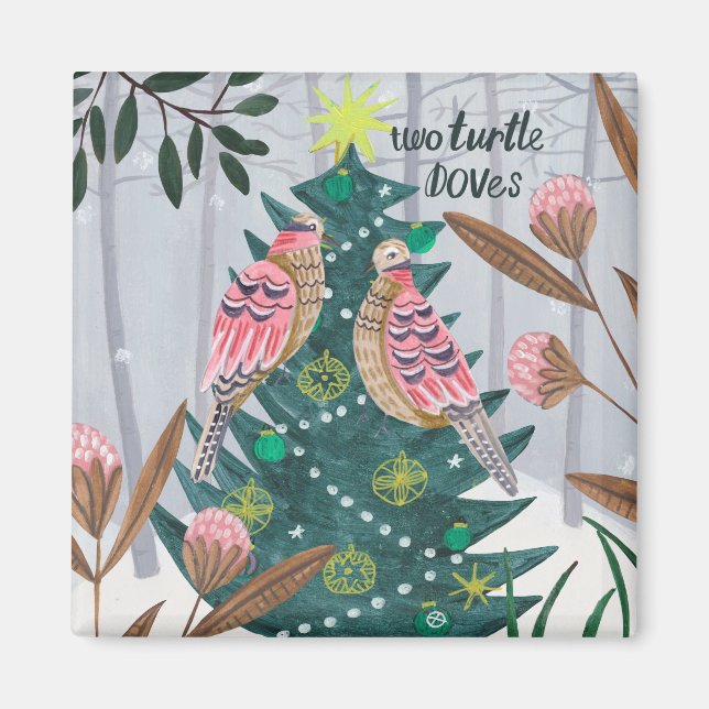 Christmas 12 days of Christmas Two turtle Doves Magnet (Vorne)