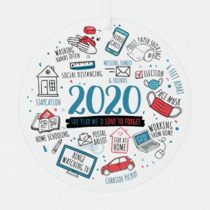 Christmas 2020 Commemorative Quarantine Activities Ornament Aus Metall