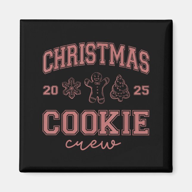 Christmas 2025 Cookie Crew Gingerbread Funny Chris Magnet (Vorne)