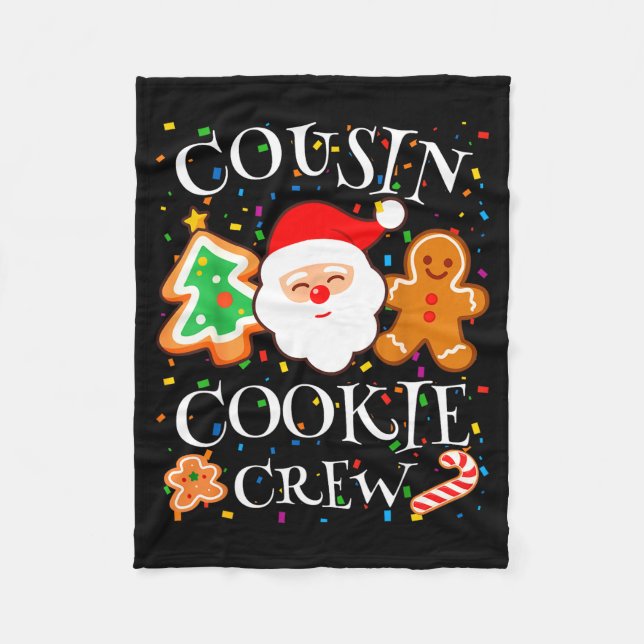 Christmas 2025 Cousin Cookie Baking Crew Squad Fam Fleecedecke (Vorderseite)