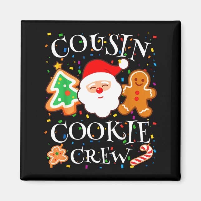 Christmas 2025 Cousin Cookie Baking Crew Squad Fam Magnet (Vorne)