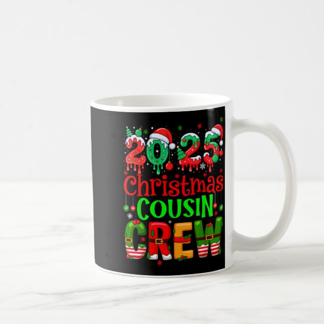 Christmas 2025 Cousin Crew Santa Hat Men Women Kid Kaffeetasse (Rechts)