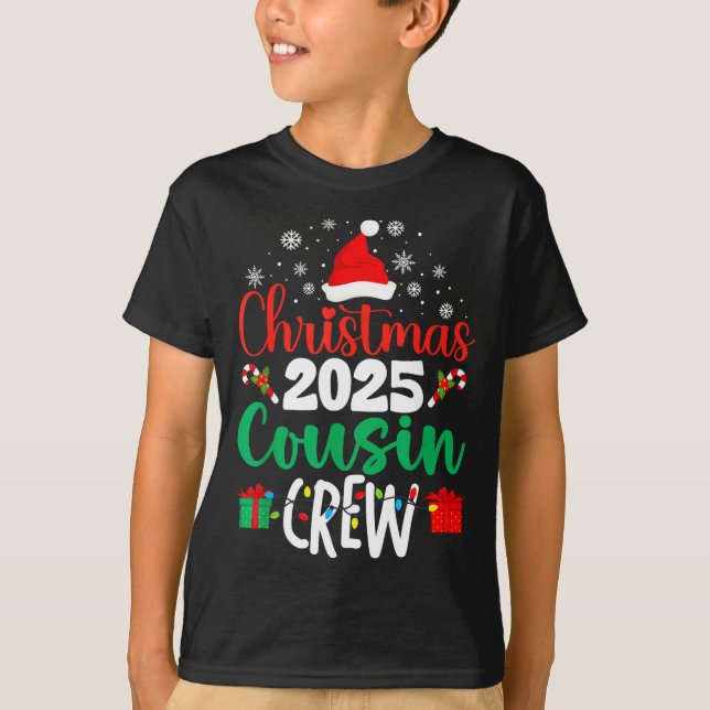 Christmas 2025 Cousin Crew Xmas Matching Family Gr T-Shirt (Vorderseite)