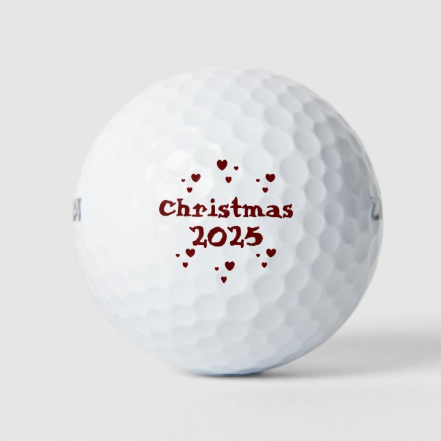 Christmas 2025 golf balls by dalDesignNZ Golfball (Vorderseite)