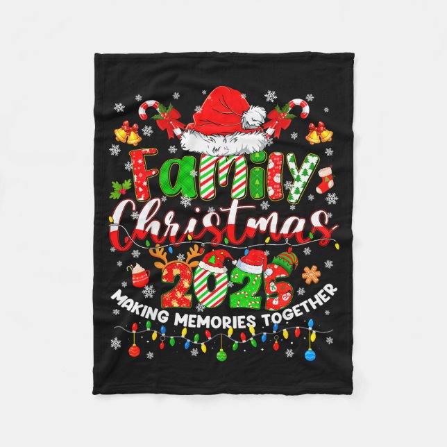 Christmas 2025 Pajamas Pjs Family Matching Outfit  Fleecedecke (Vorderseite)