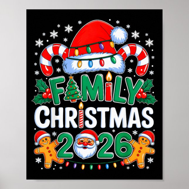 Christmas 2026 Family Matching Xmas Team Santa Squ Poster (Vorne)