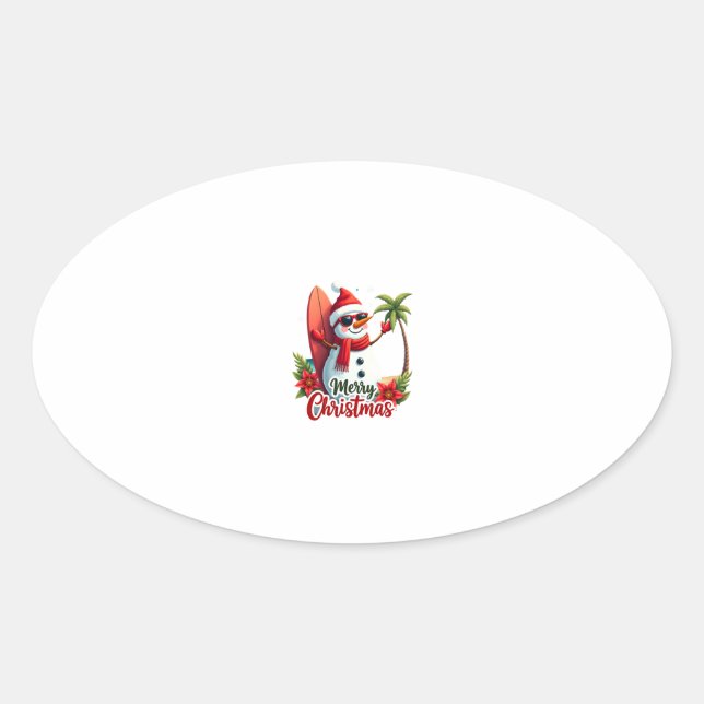 christmas (2) ovaler aufkleber (Vorderseite)