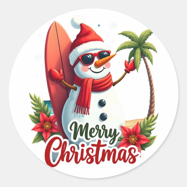 christmas (2) runder aufkleber (Vorderseite)