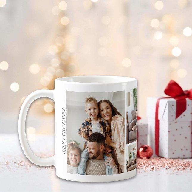 Christmas 5 Fotos Collage Family Kaffeetasse (Christmas 5 Photos Collage Family Coffee Mug)