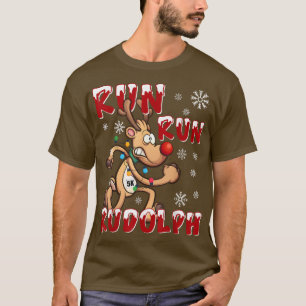 Christmas 5K Run Run Rudolph Holiday Team läuft T-Shirt