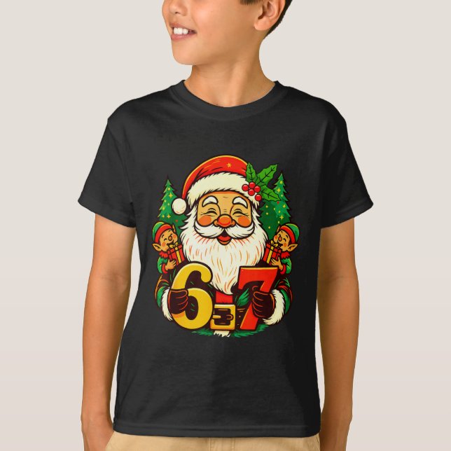 Christmas 67 Funny Xmas Santa Six Seven Meme Gen A T-Shirt (Vorderseite)