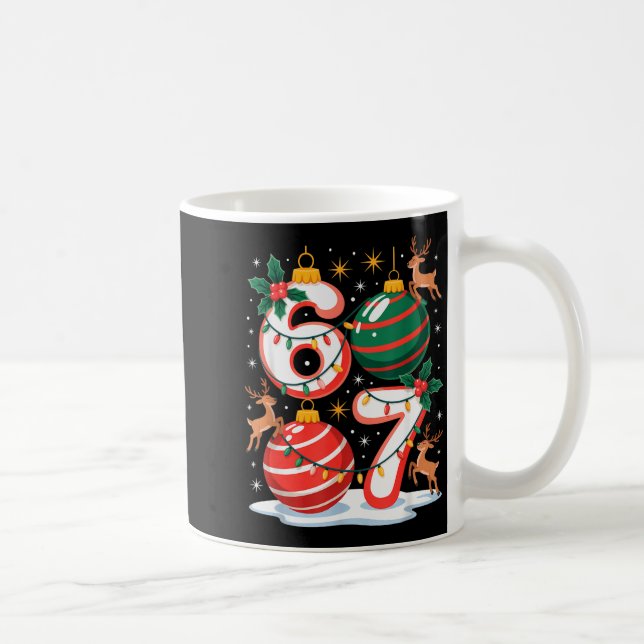 Christmas 67 Funny Xmas Six Seven Ugly Sweater 6-7 Kaffeetasse (Rechts)