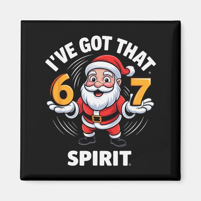 Christmas 67 Funny Xmas Six Seven Ugly Sweater 6-7 Magnet (Vorne)