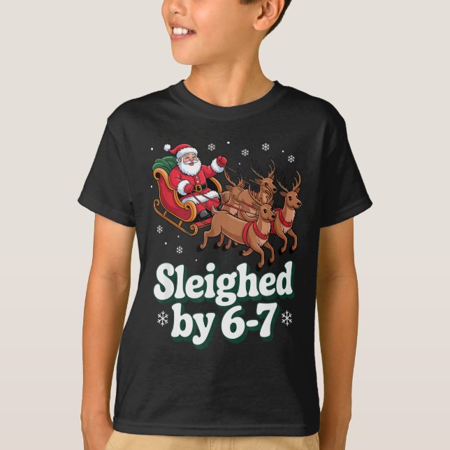 Christmas 67 Funny Xmas Six Seven Ugly Sweater 6-7 T-Shirt (Vorderseite)