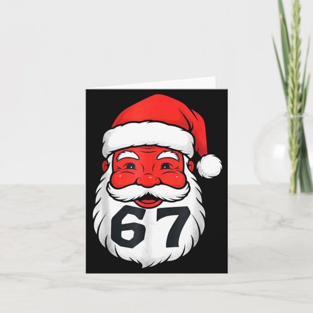 Christmas 67 Meme Design Funny Six Seven Hands 6 7 Karte (Vorderseite)